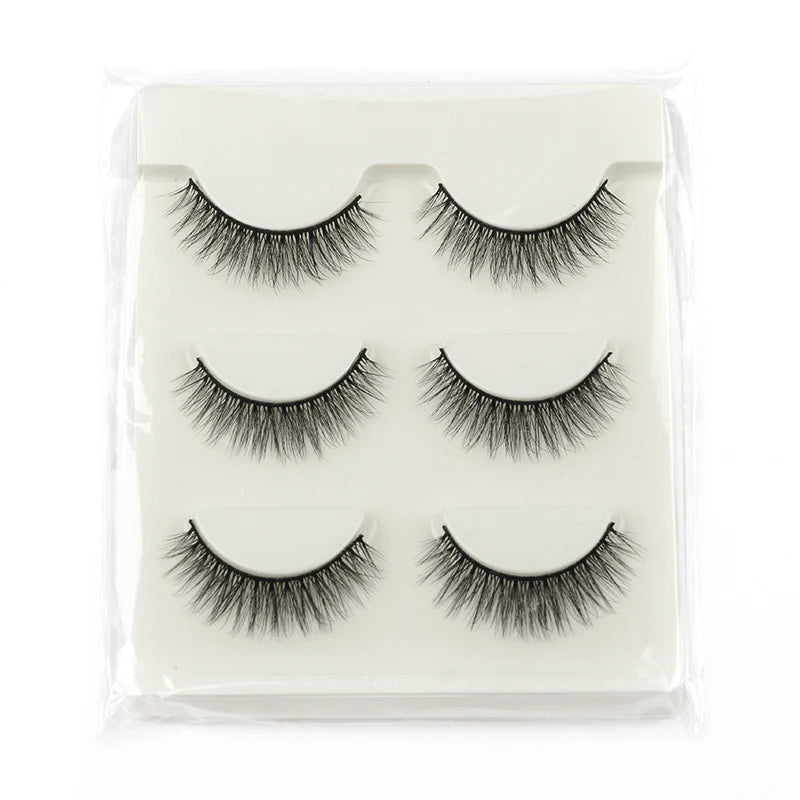 New Fox Half Eyelashes 3/10 Pairs 3D Mink Lashes Natural Eyelash Extension Cat Eye Eyelashes Makeup Tools faux Cils maquiagem - Blinksy